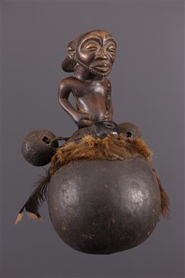 Arte tribal africana - Caldaia a forma di maschio Luba / Hemba