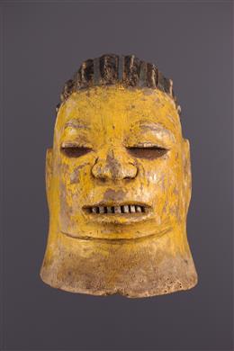 Arte tribal africana - Maschera policroma Makonde Lipiko