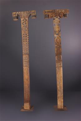 Arte tribal africana - Pilastri berberi con capitelli
