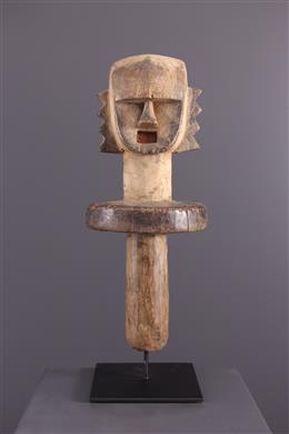 Arte tribal africana - Coperchio di reliquiario cefalomorfo Ambete