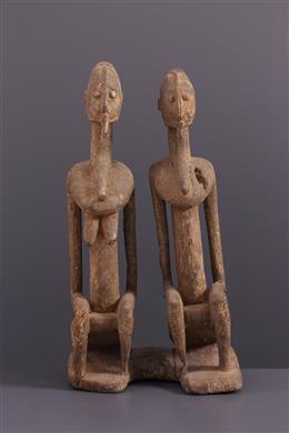 Arte tribal africana - Figura di coppia Dogon