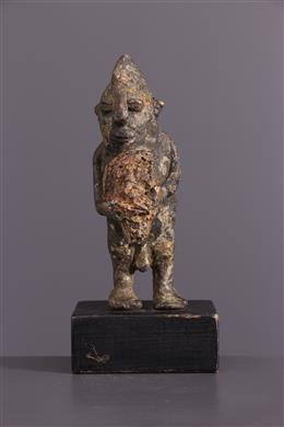 Arte tribal africana - Feticcio di bronzo protettivo Nigeria