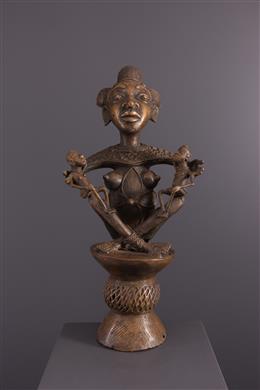 Arte tribal africana - Statua Tikar in bronzo